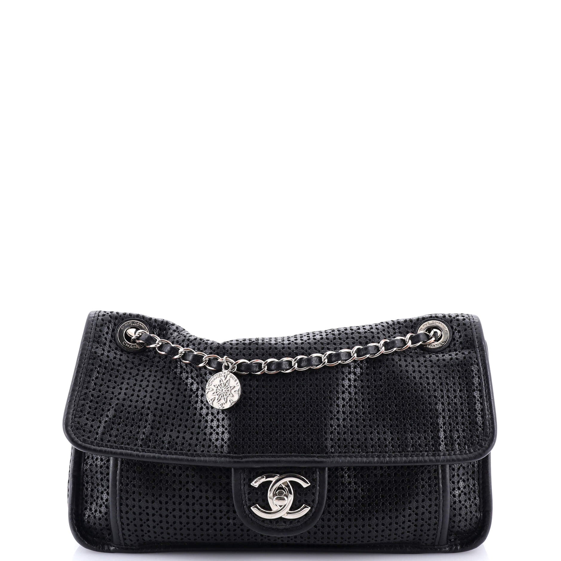 Up In The Air Flap Bag Perforated Leather Medium