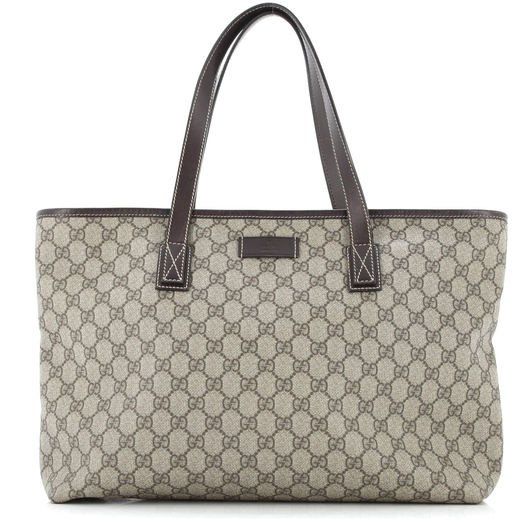 Plus Tote GG Coated Canvas with Leather Medium