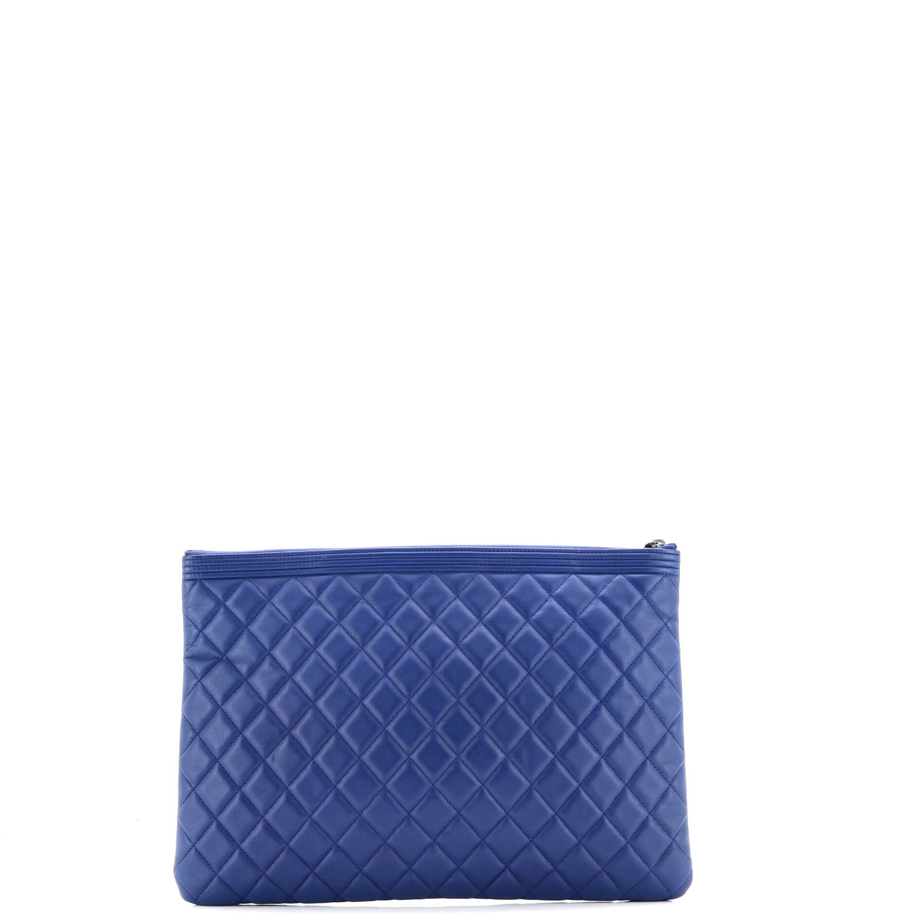 Boy O Case Clutch Quilted Lambskin Large