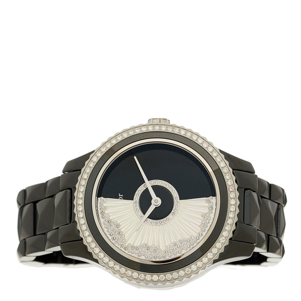 Stainless Steel Ceramic Diamond Bezel Mother of Pearl 36mm Dior VIII Grand Bal Drape Automatic Watch