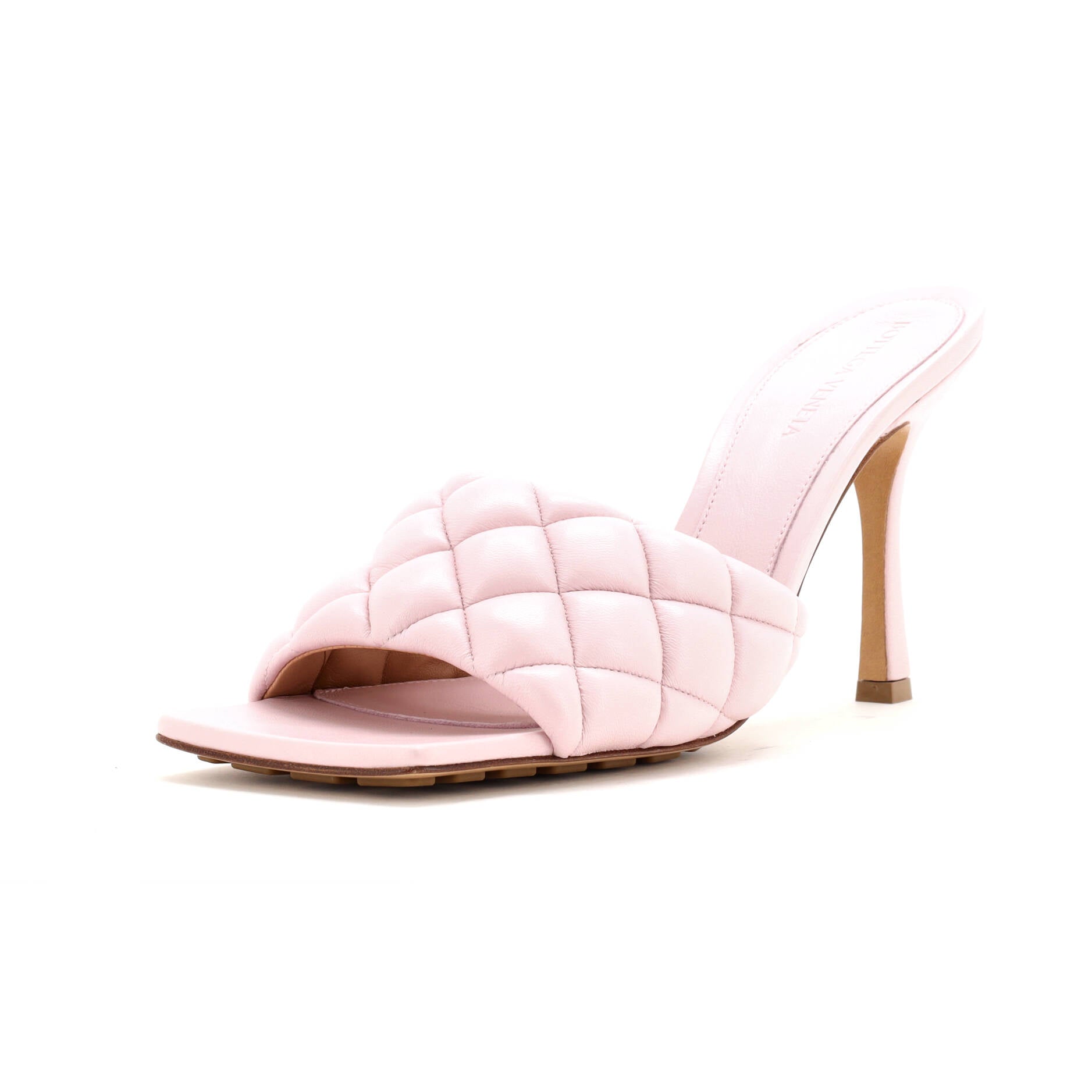 Women's The Padded Heeled Sandals Quilted Leather