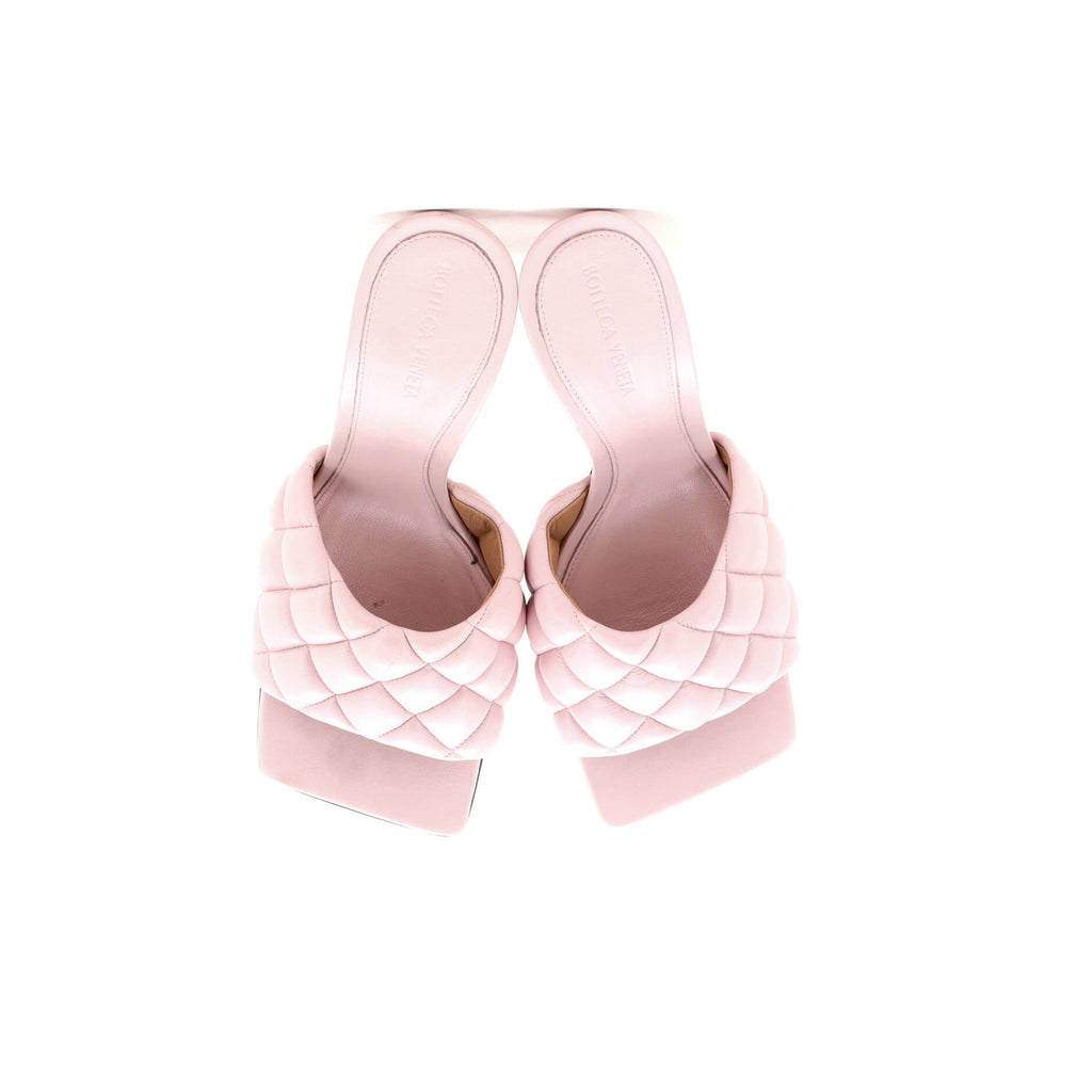 Women's The Padded Heeled Sandals Quilted Leather