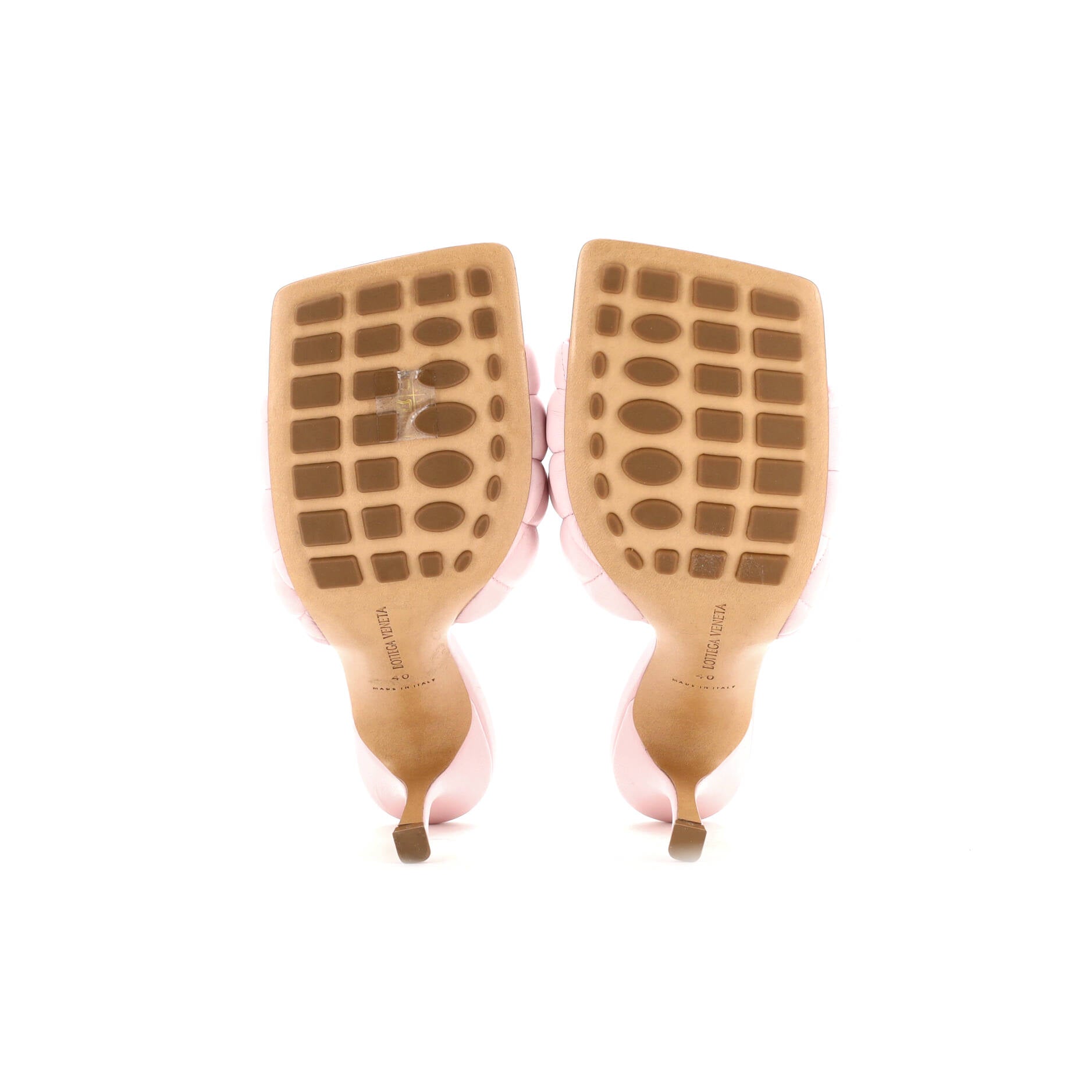 Women's The Padded Heeled Sandals Quilted Leather