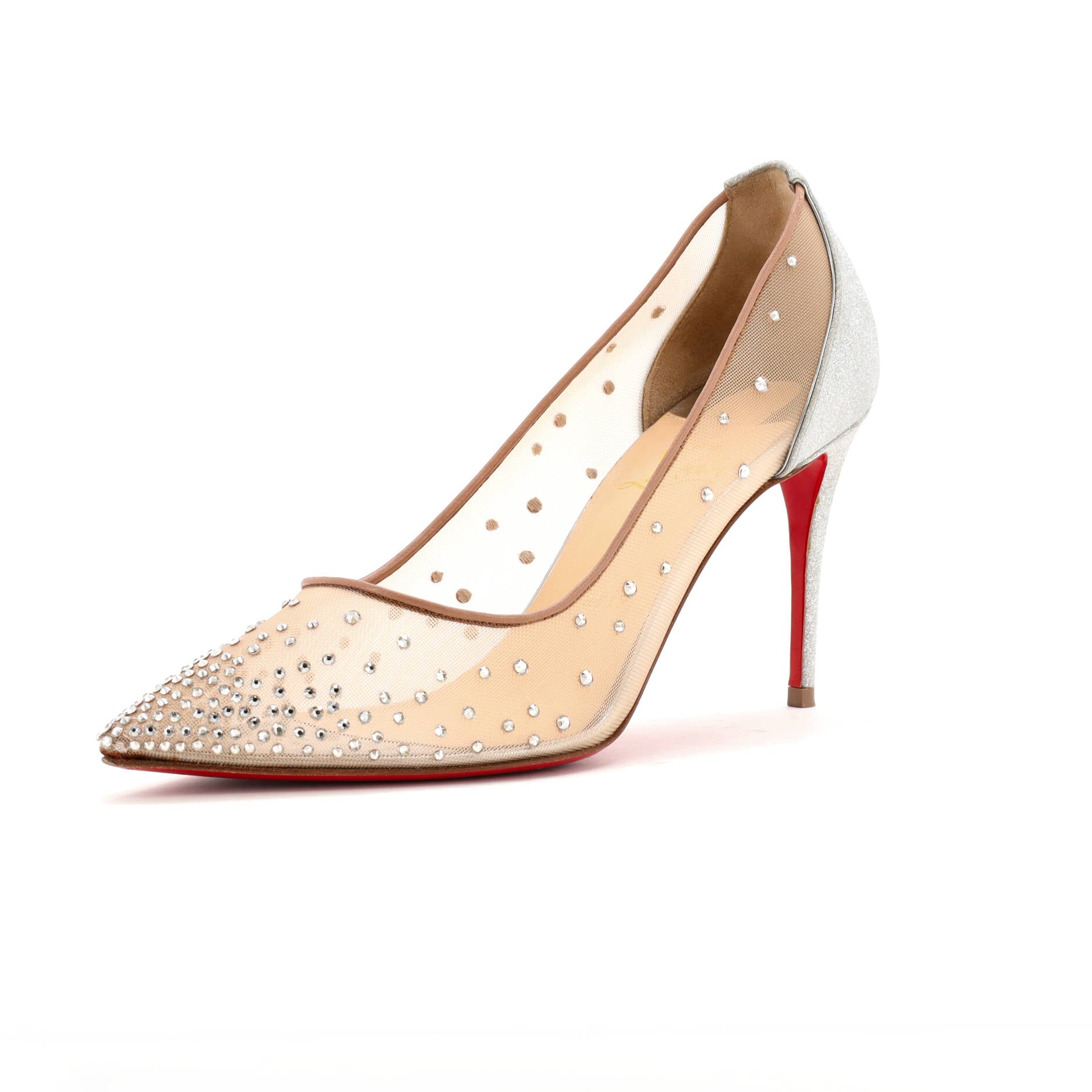 Women's Follies Strass Pumps Crystal Embellished Mesh 100