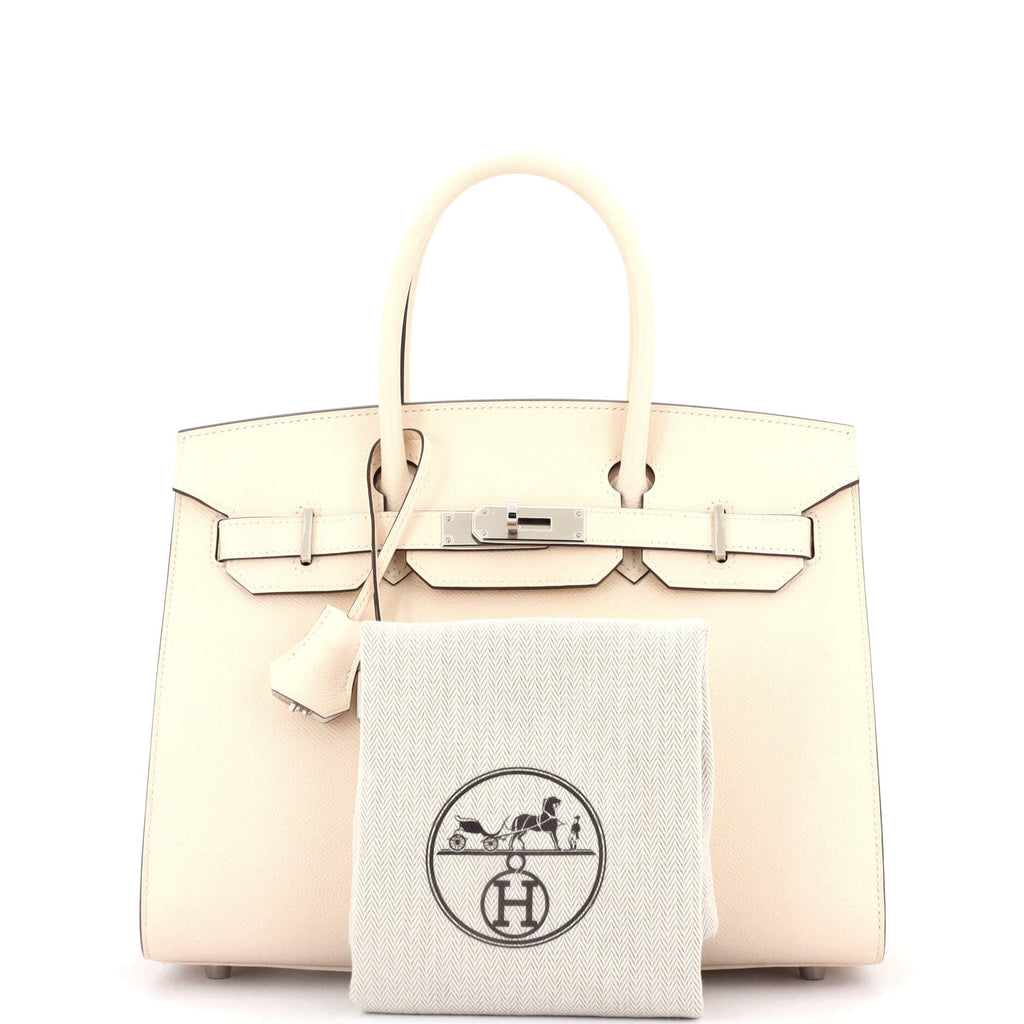 Birkin Sellier Bag Light Epsom with Palladium Hardware 30