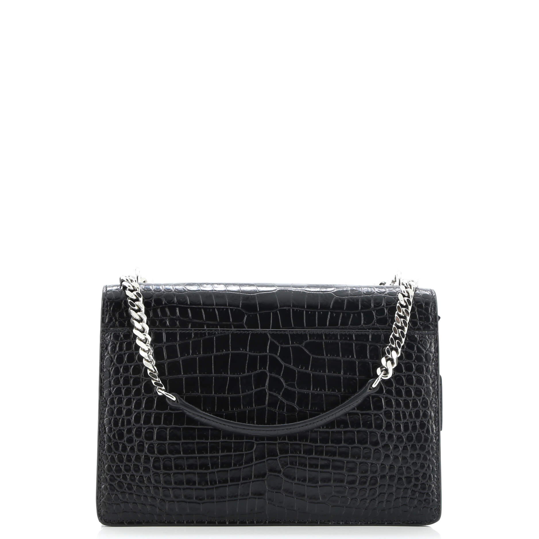 Sunset Crossbody Bag Crocodile Embossed Leather Medium