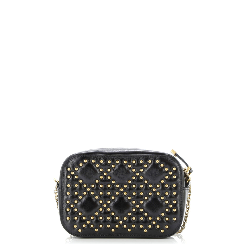 Lady Dior Camera Bag Cannage Studded Leather