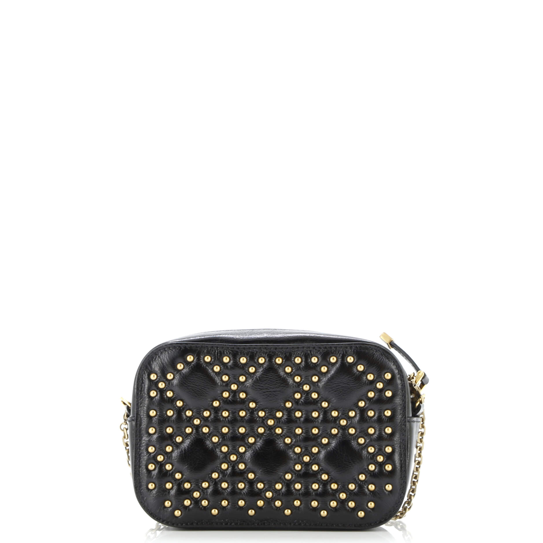 Lady Dior Camera Bag Cannage Studded Leather