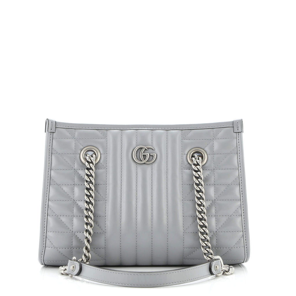 GG Marmont Aria Chain Shopping Tote Mixed Matelasse Leather Small