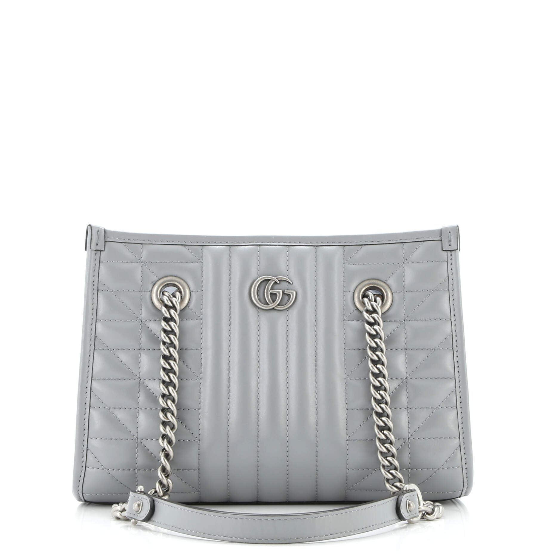 GG Marmont Aria Chain Shopping Tote Mixed Matelasse Leather Small