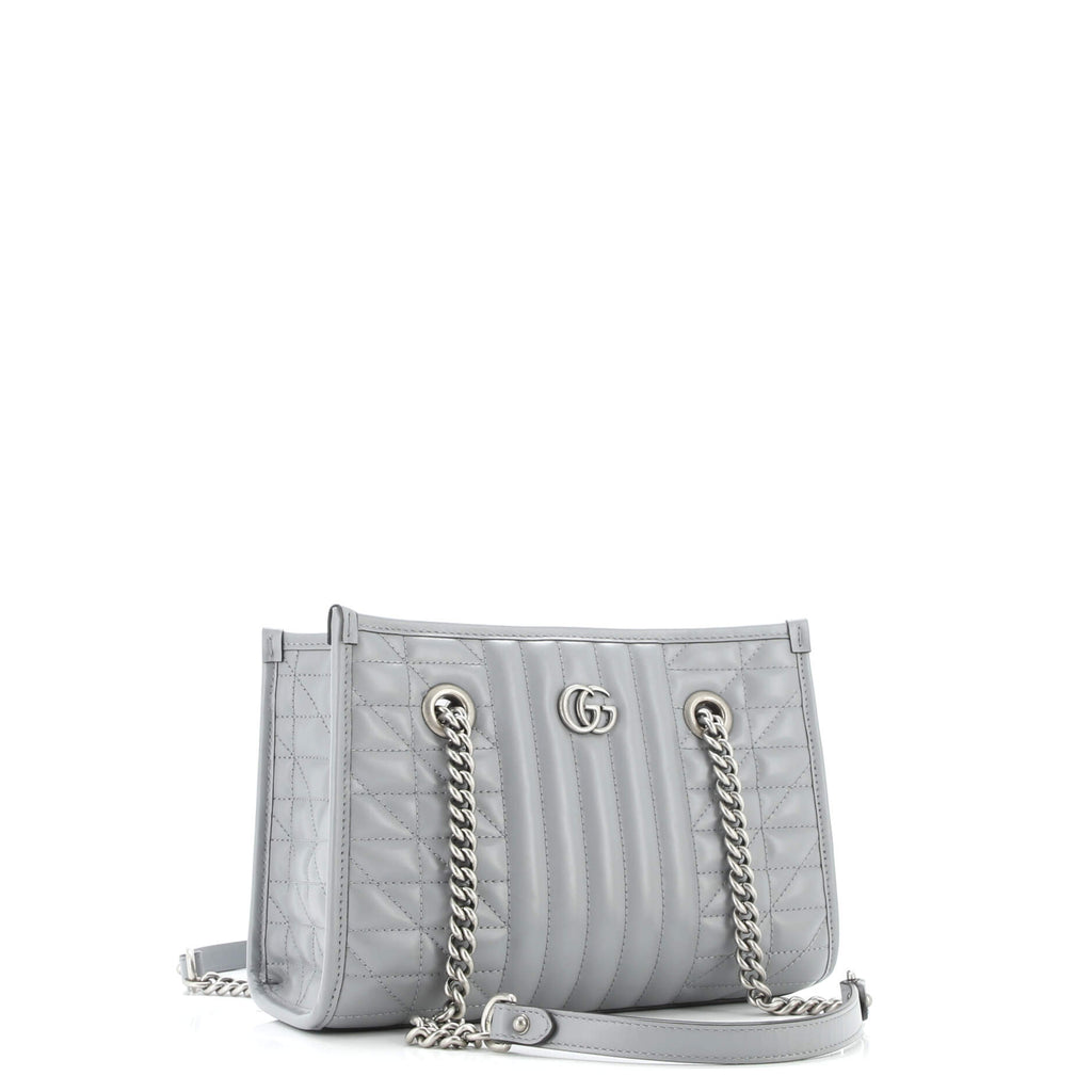 GG Marmont Aria Chain Shopping Tote Mixed Matelasse Leather Small