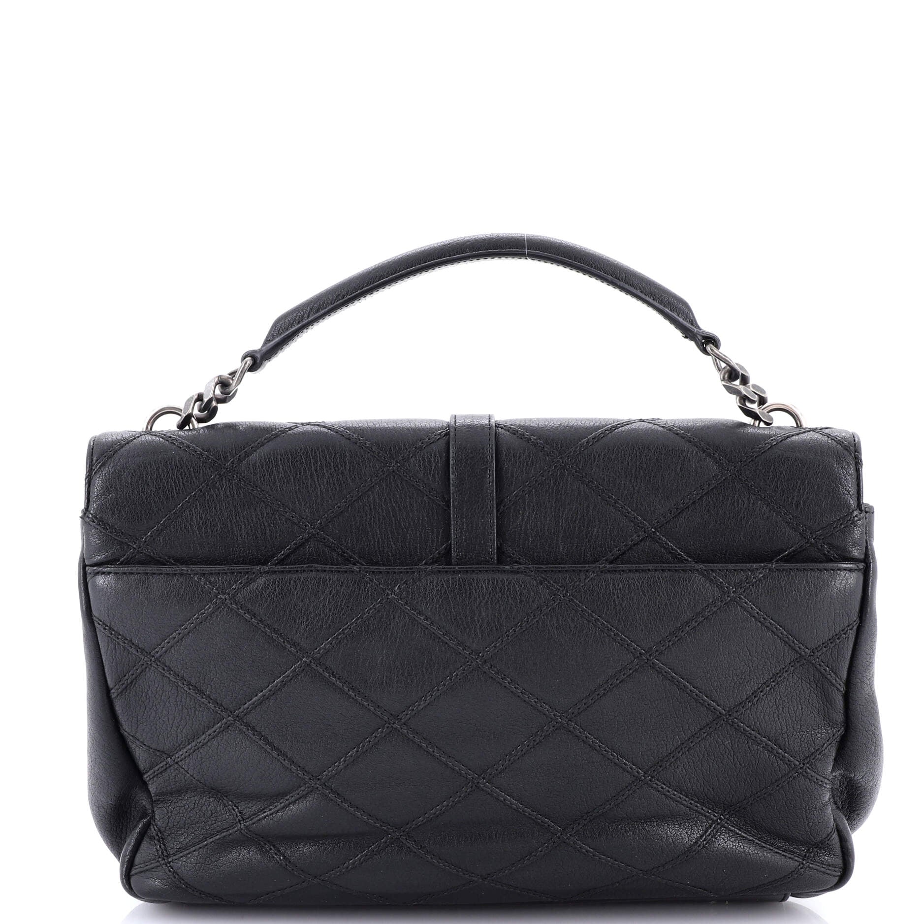 Classic Monogram College Bag Quilted Leather Large