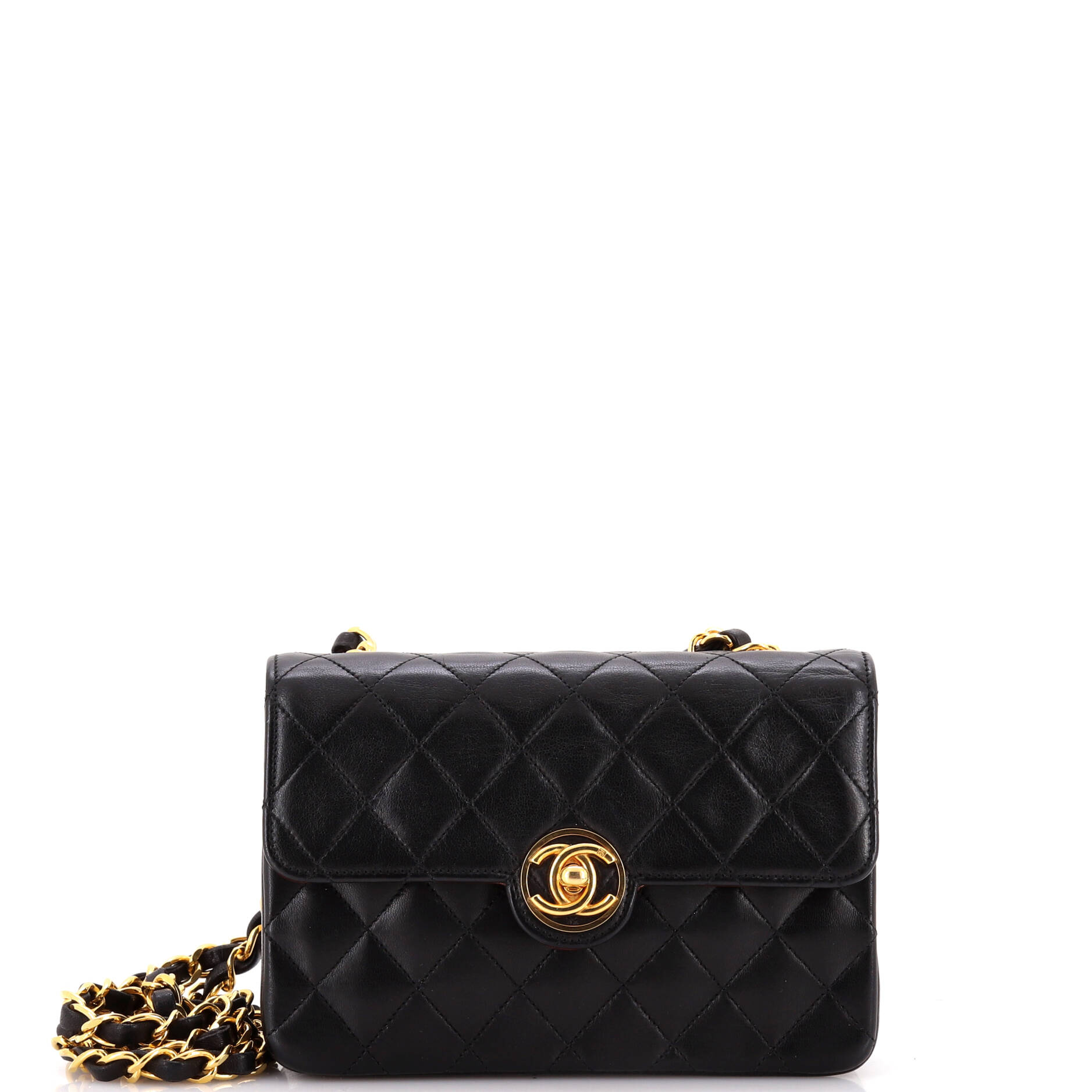 Vintage CC Chain Flap Bag Quilted Lambskin Mini