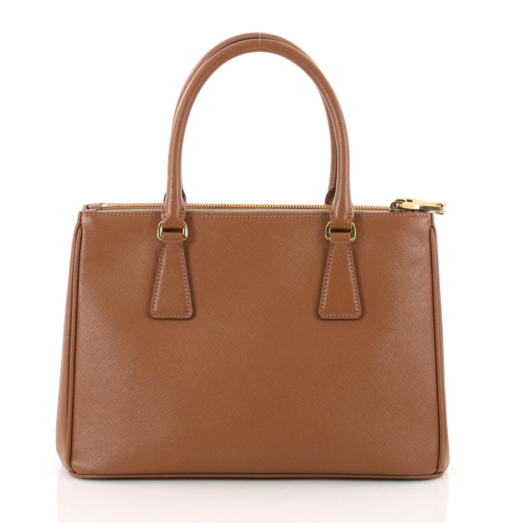 Double Zip Lux Tote Saffiano Leather Mini