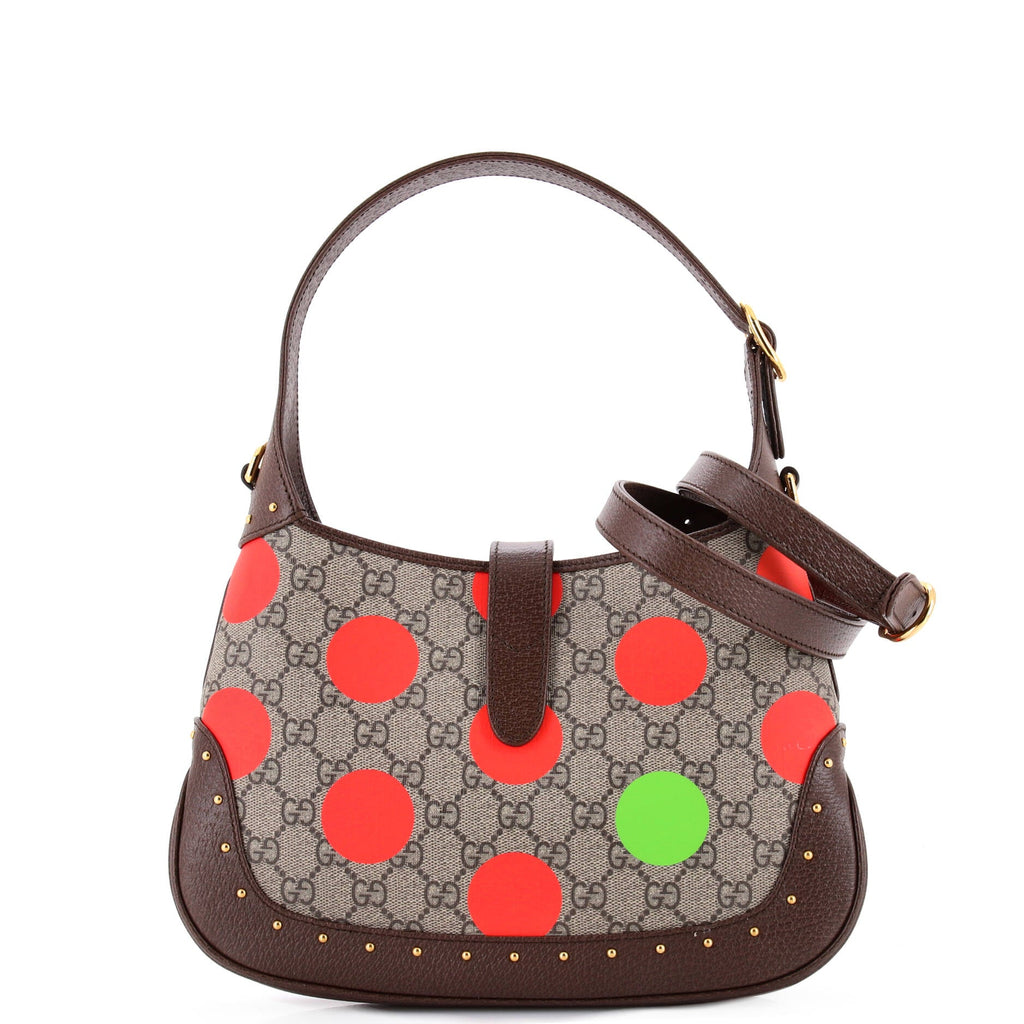Jackie 1961 Hobo Studded Printed GG Coated Canvas Small