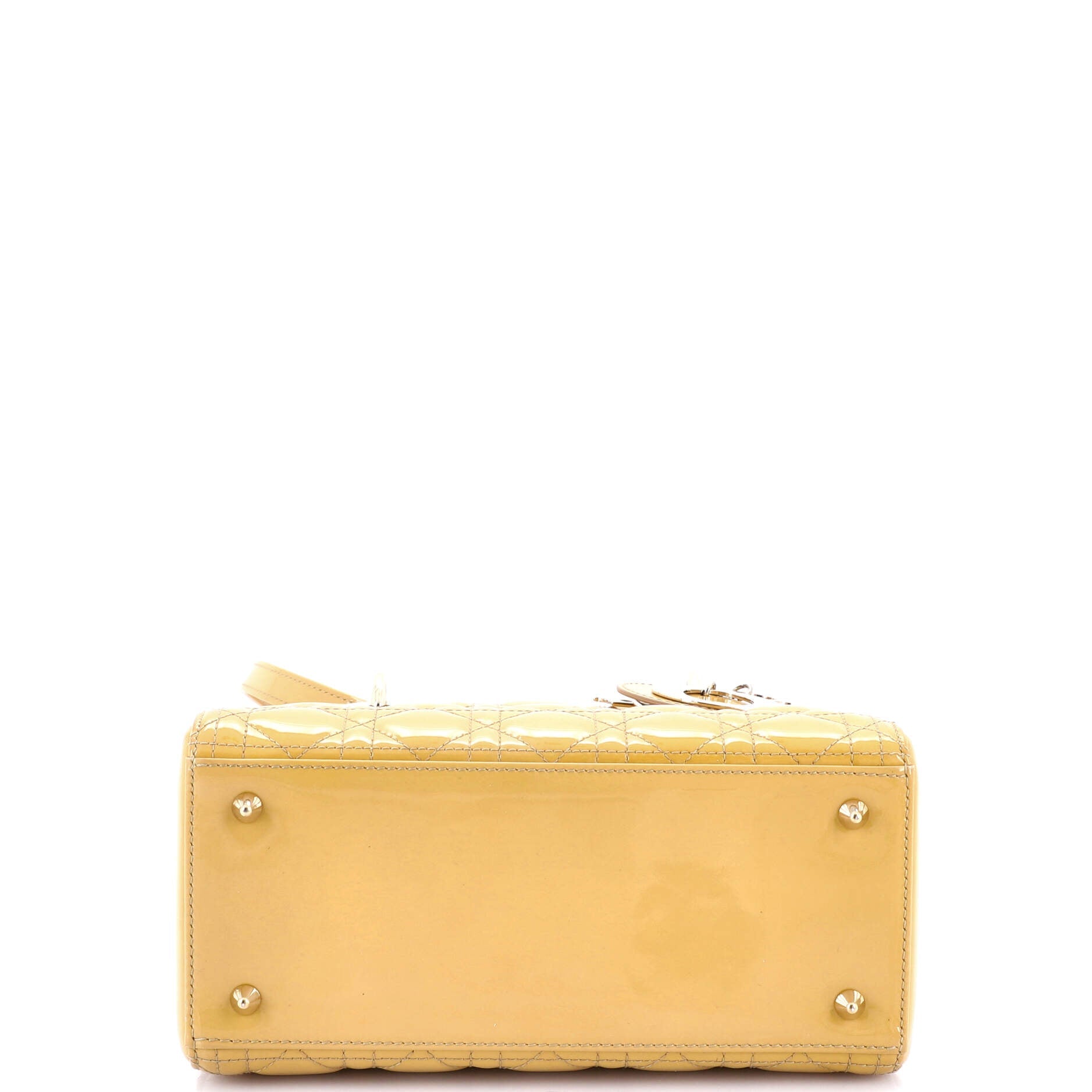 Lady Dior Bag Cannage Quilt Patent Medium