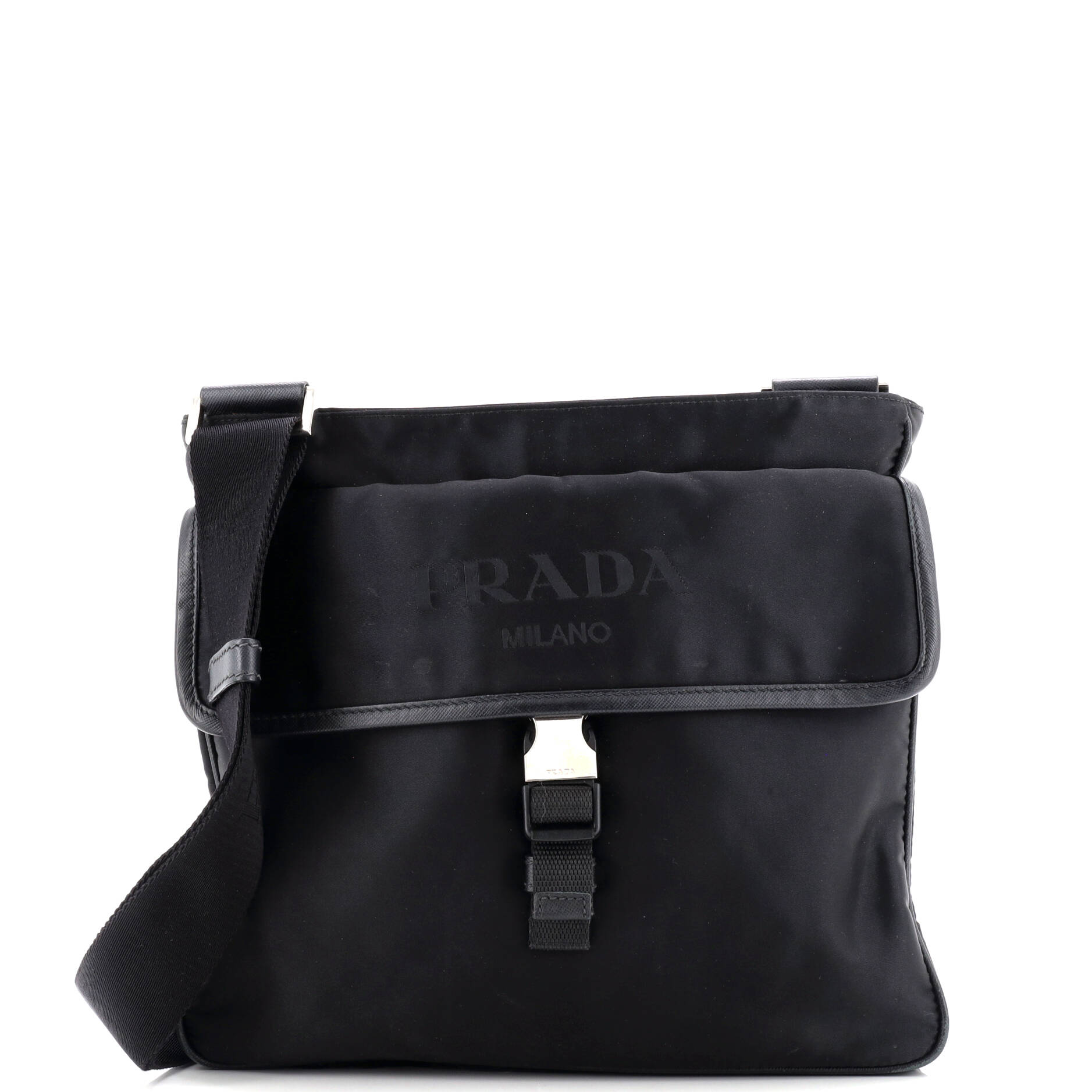 Front Pocket Messenger Bag Tessuto Medium