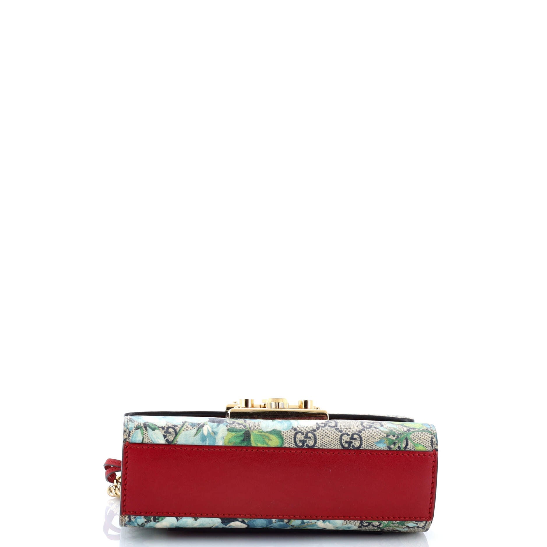 Padlock Shoulder Bag Blooms Print GG Coated Canvas Small