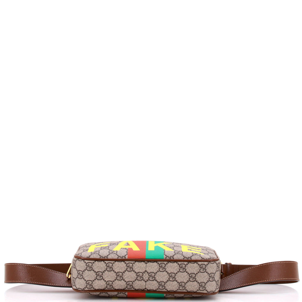 Fake/Not Zip Belt Bag Printed GG Coated Canvas