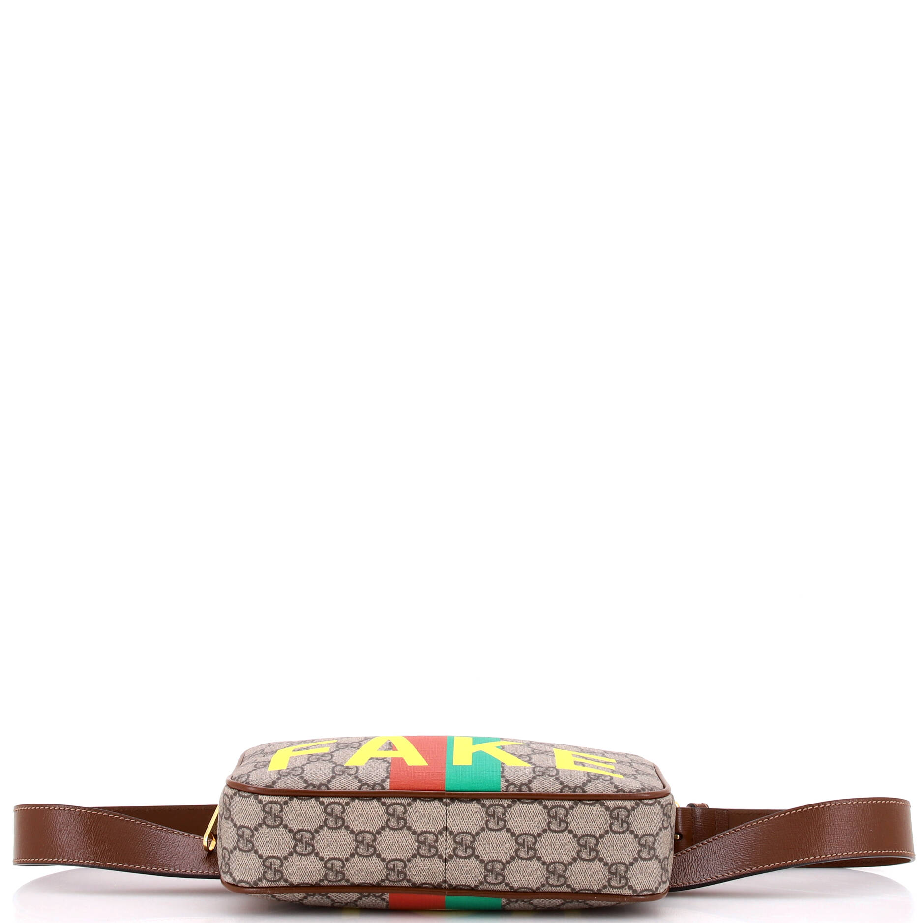 Fake/Not Zip Belt Bag Printed GG Coated Canvas