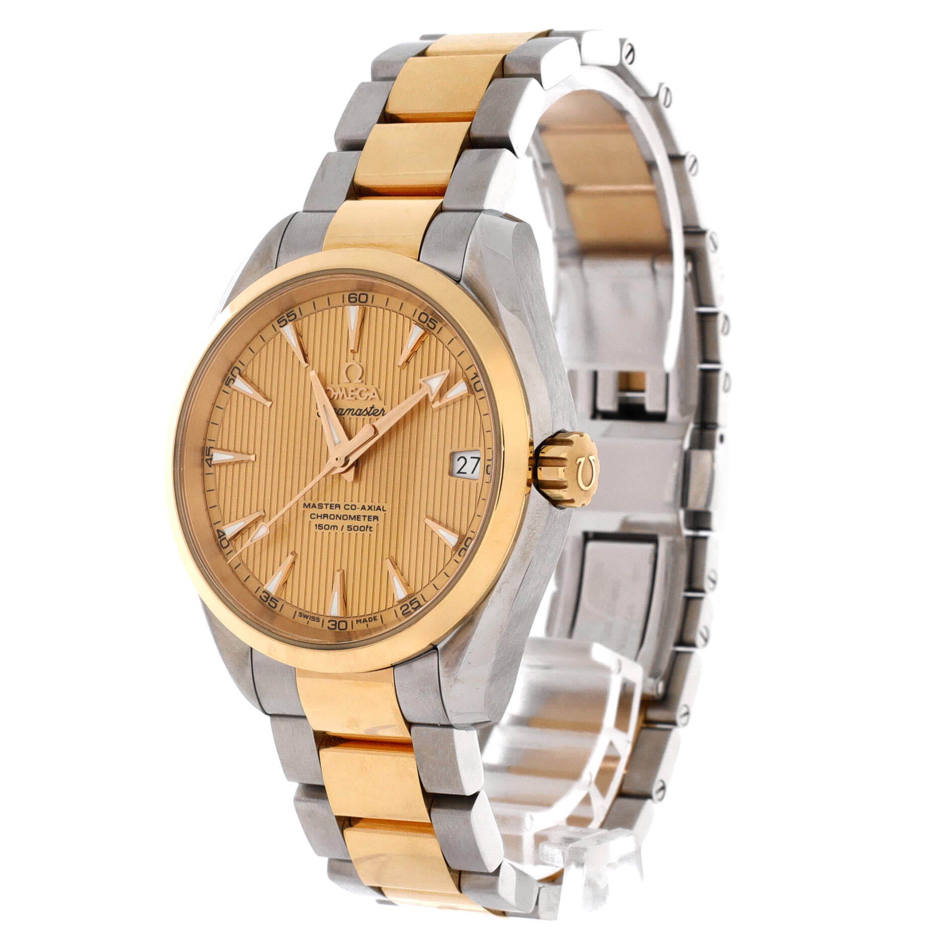 Seamaster Aqua Terra 150M Co-Axial Master Chronometer Automatic Watch Stainless Steel and Yellow Gold 38