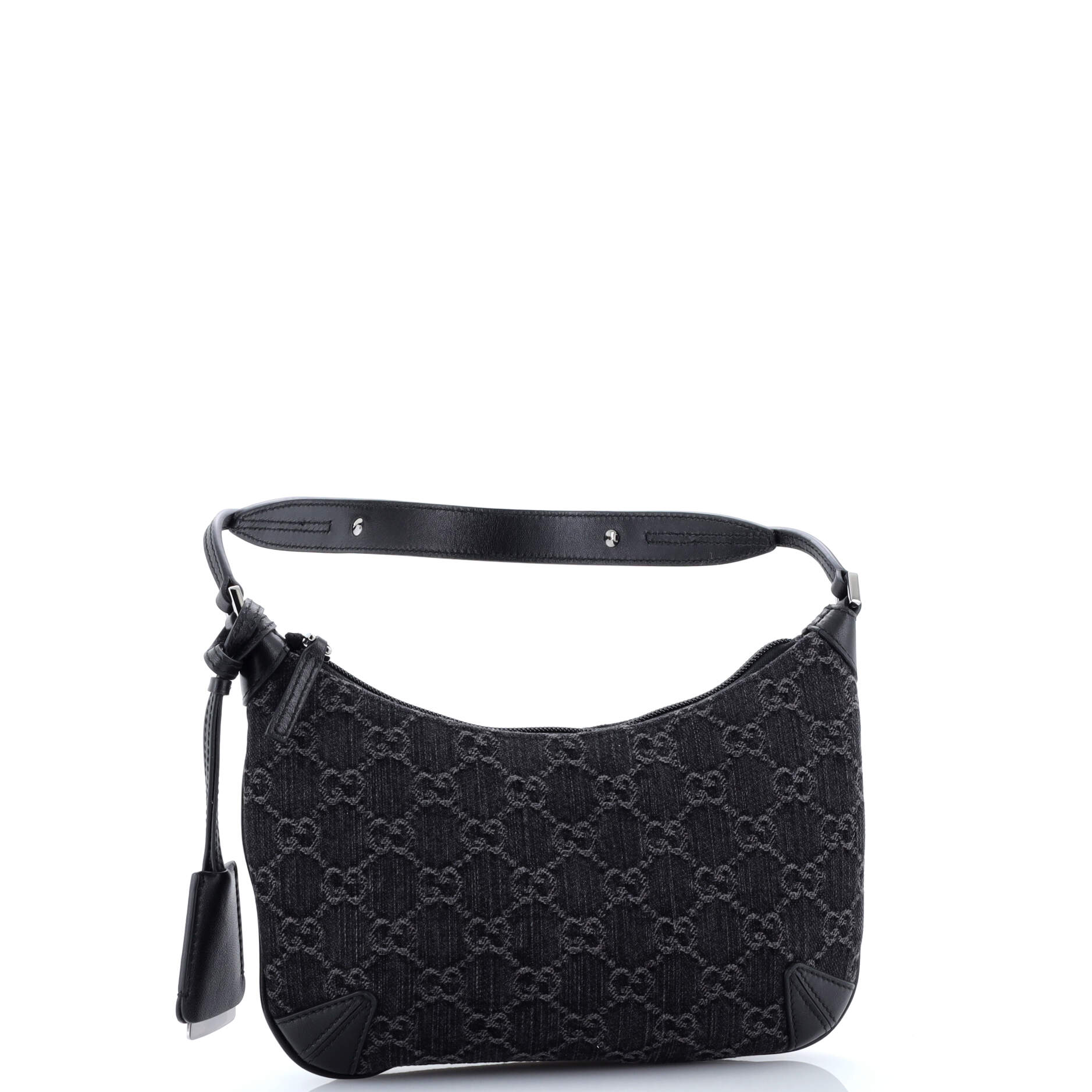 Horsebit Slim Shoulder Bag GG Denim with Leather Small