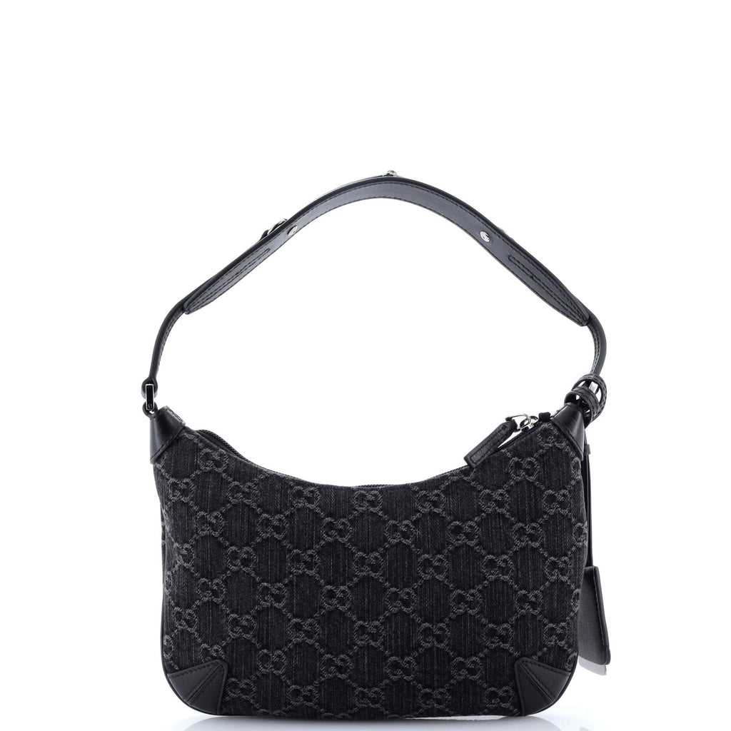 Horsebit Slim Shoulder Bag GG Denim with Leather Small