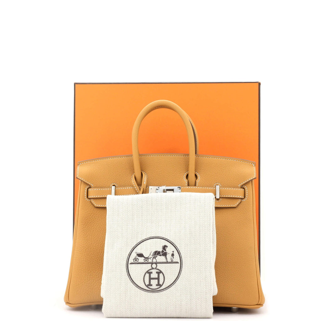 Birkin Handbag Natural Sable Togo with Palladium Hardware 25