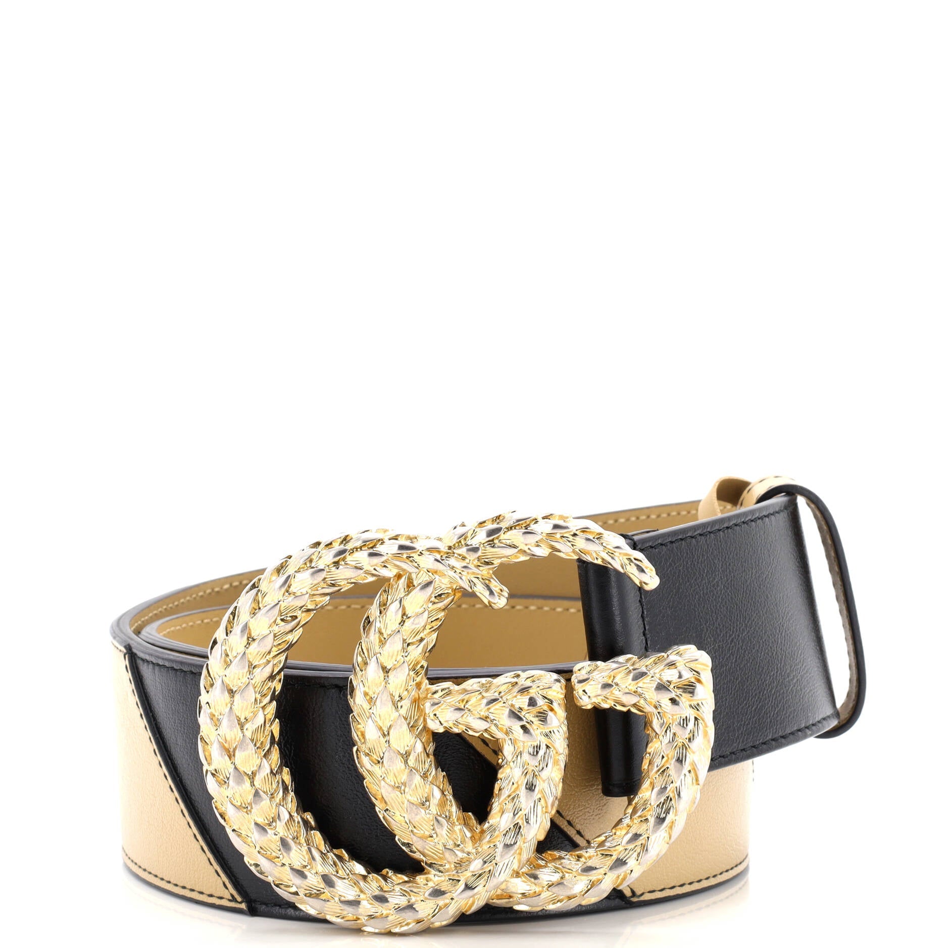 GG Marmont Belt Diagonal Quilted Leather Wide