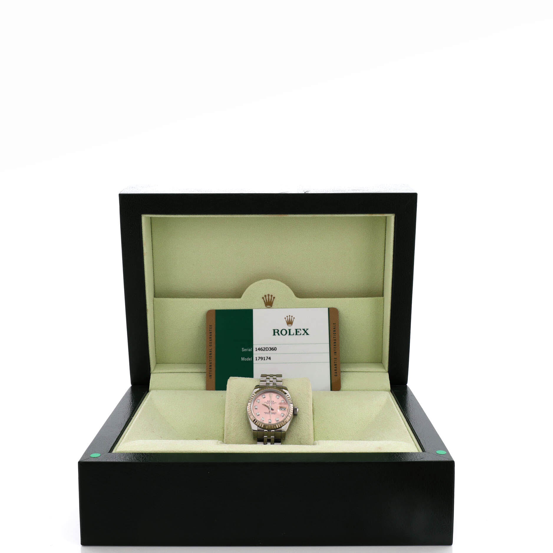 Oyster Perpetual Datejust Automatic Watch Stainless Steel and White Gold with Diamond Markers 26
