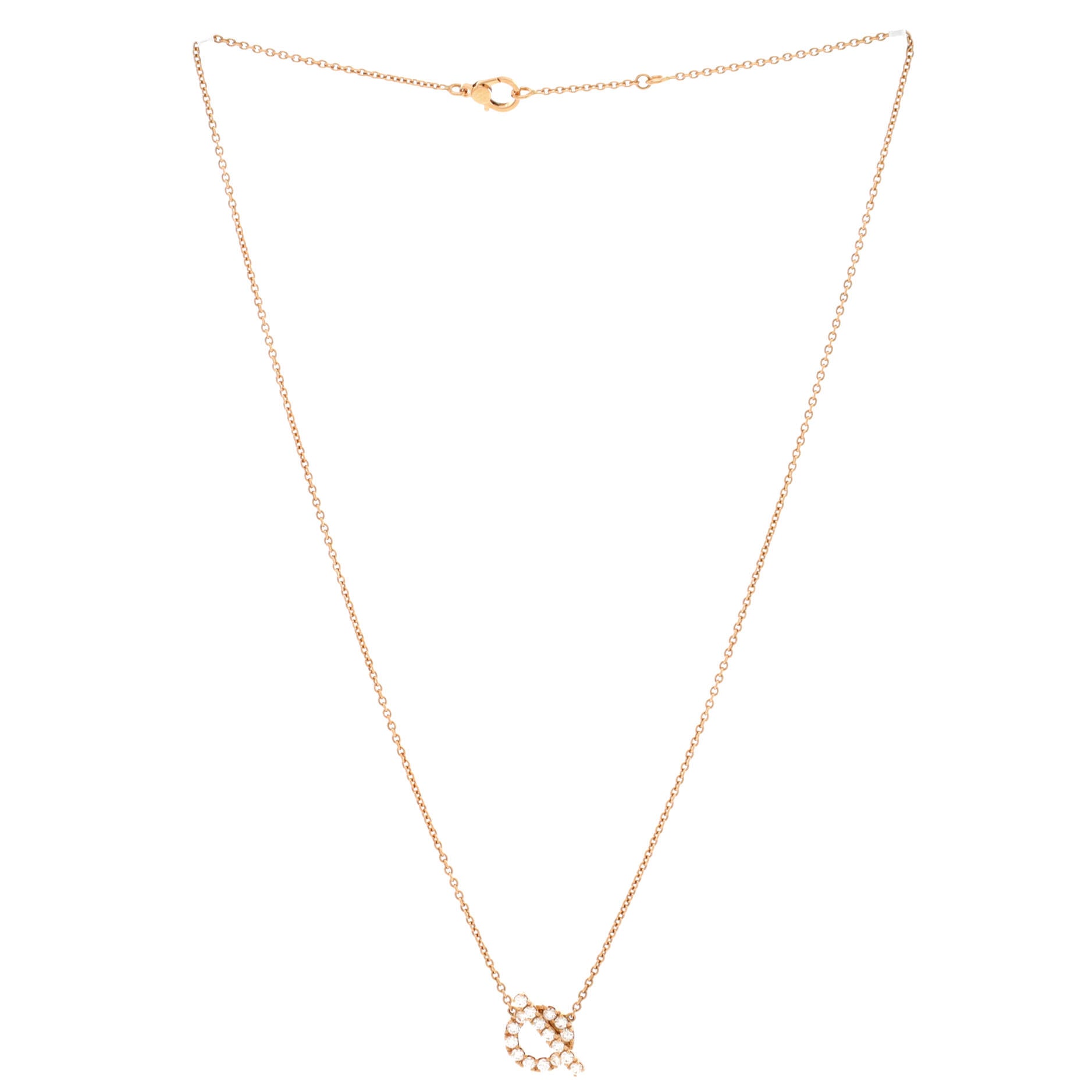 Finesse Pendant Necklace 18K Rose Gold and Diamonds