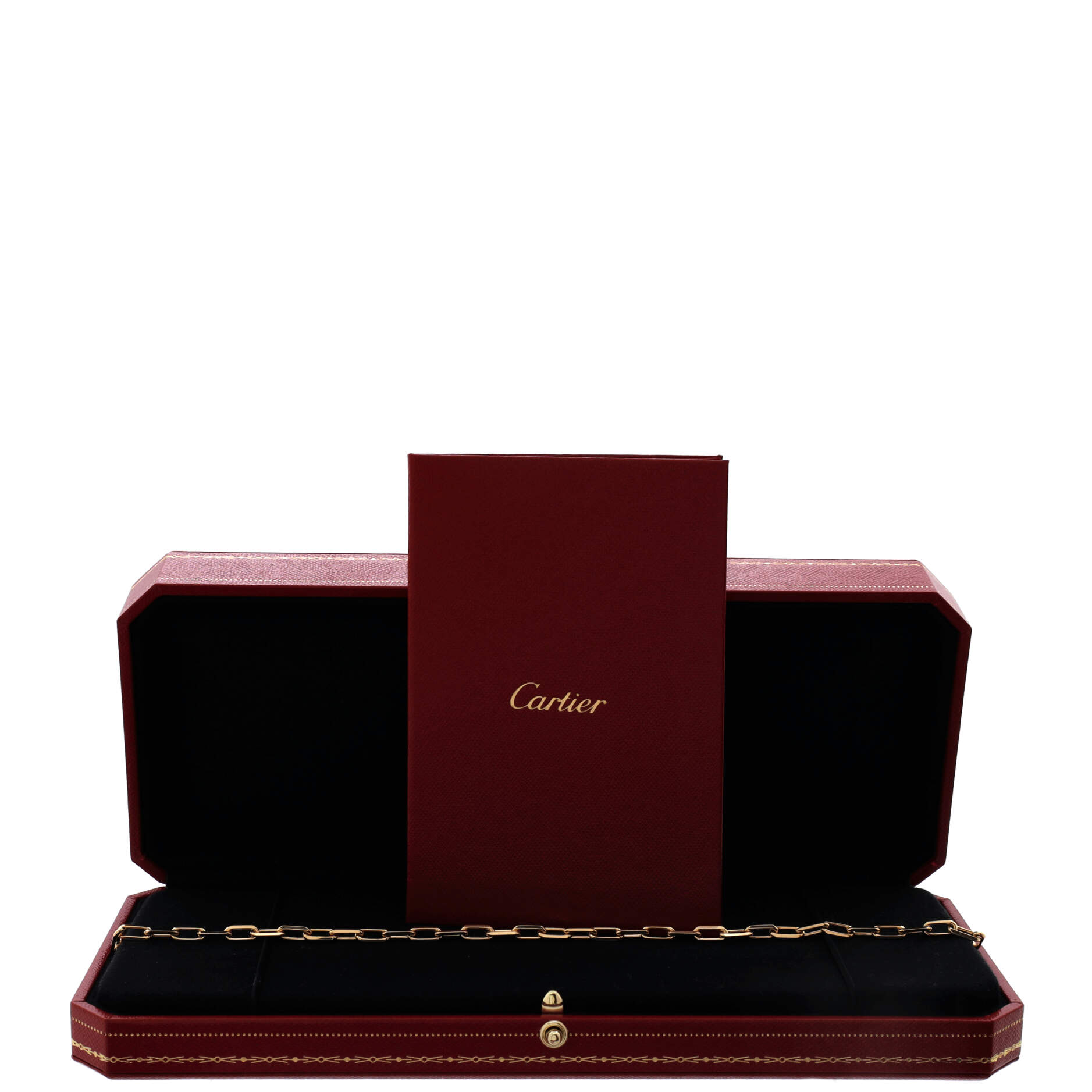 Santos de Cartier Chain Necklace 18K Yellow Gold Small