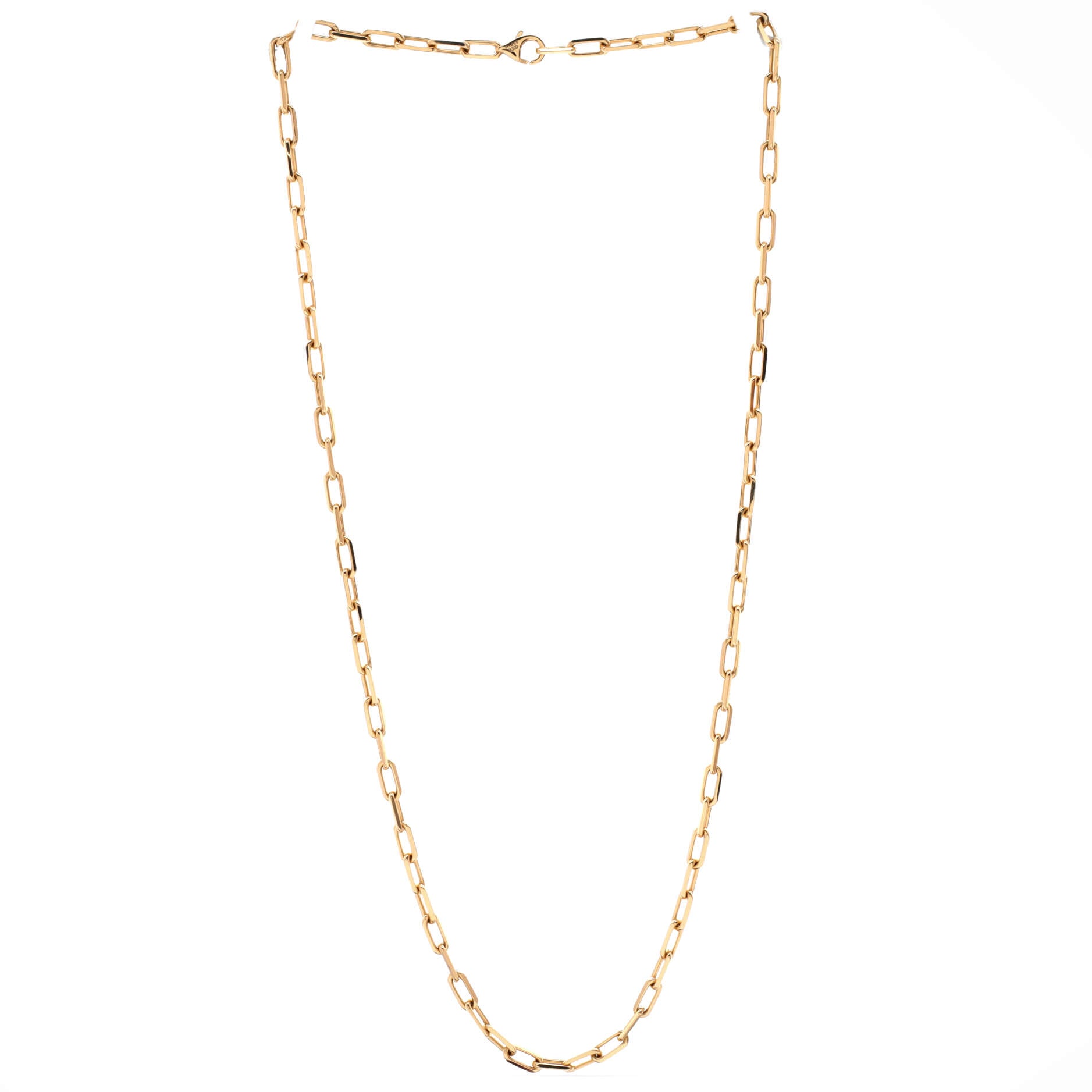 Santos de Cartier Chain Necklace 18K Yellow Gold Small