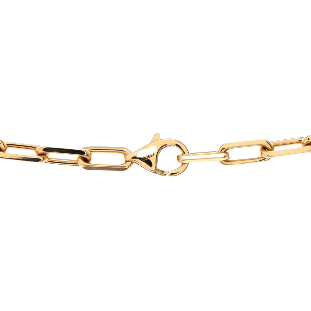 Santos de Cartier Chain Necklace 18K Yellow Gold Small
