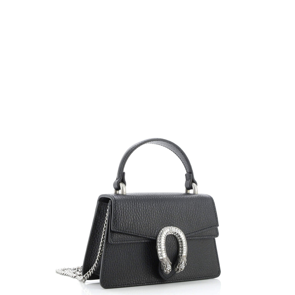 Dionysus Top Handle Bag Leather with Crystals Mini