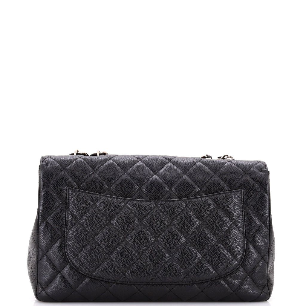 Classic Single Flap Bag Quilted Caviar Jumbo