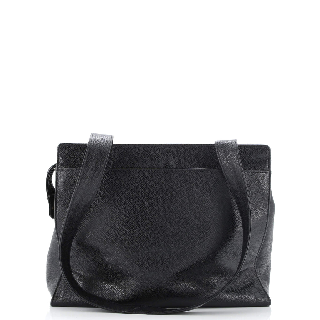 Vintage Front Pocket Tote Caviar Medium