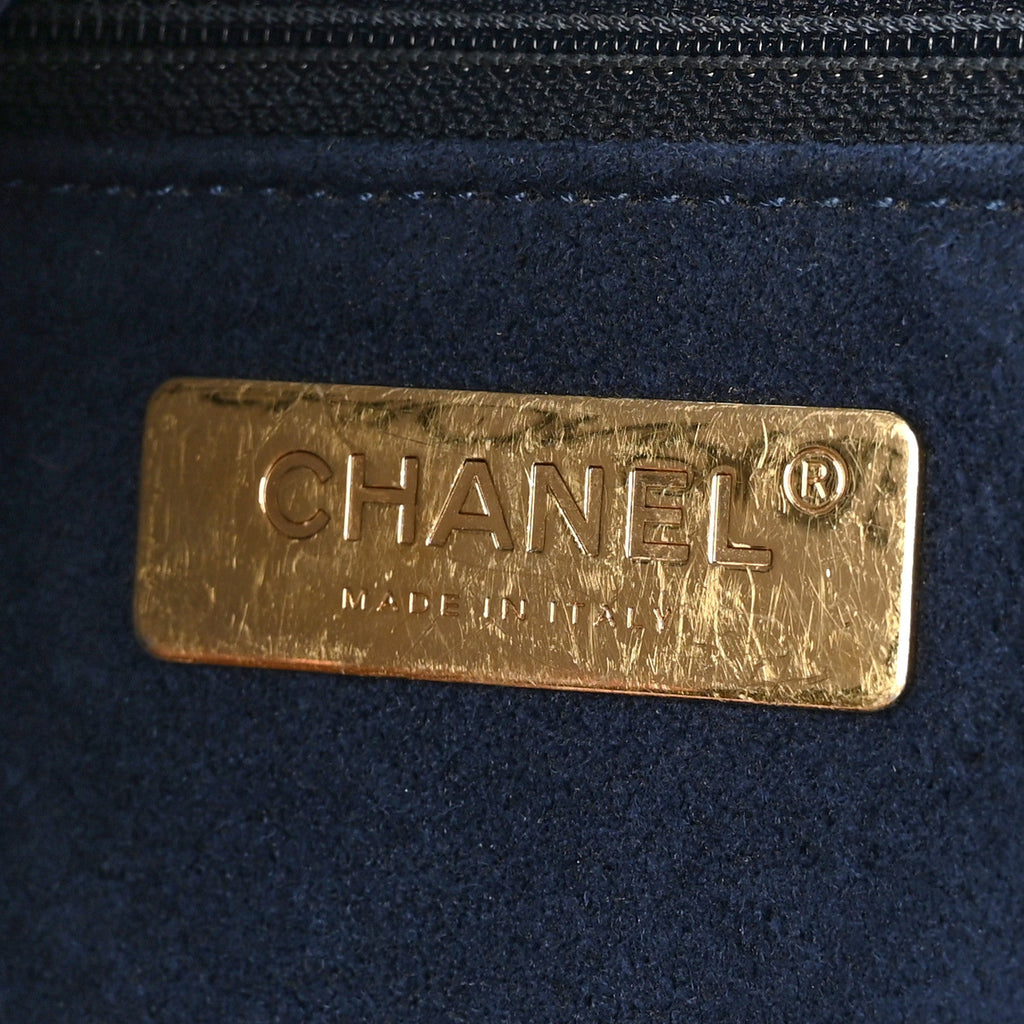 x Pharrell Williams Suede Lambskin XXL Flap Bag Navy