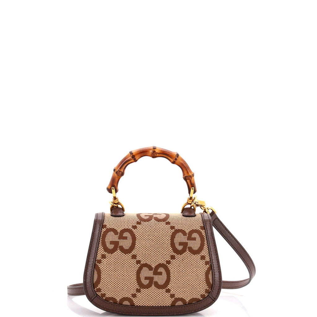 Bamboo 1947 Top Handle Bag Jumbo GG Canvas Mini
