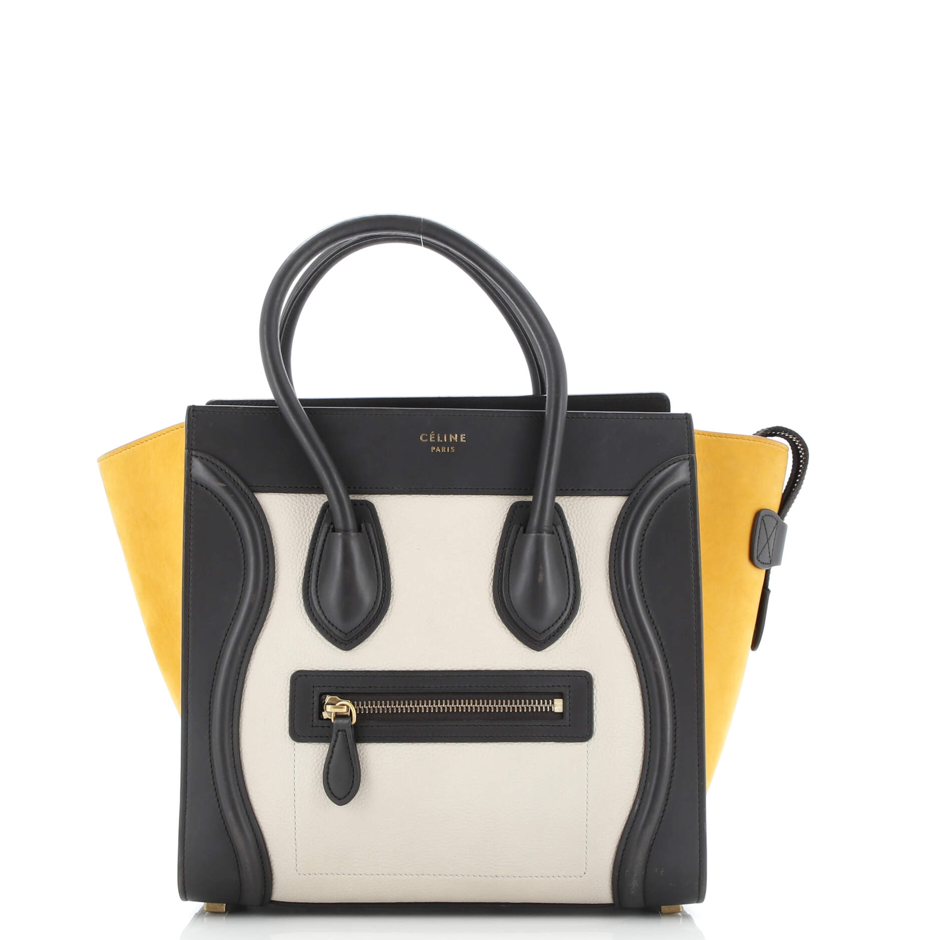 Tricolor Luggage Bag Leather Micro