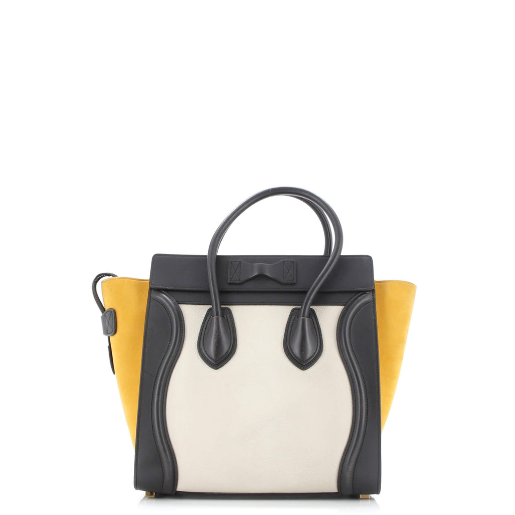 Tricolor Luggage Bag Leather Micro