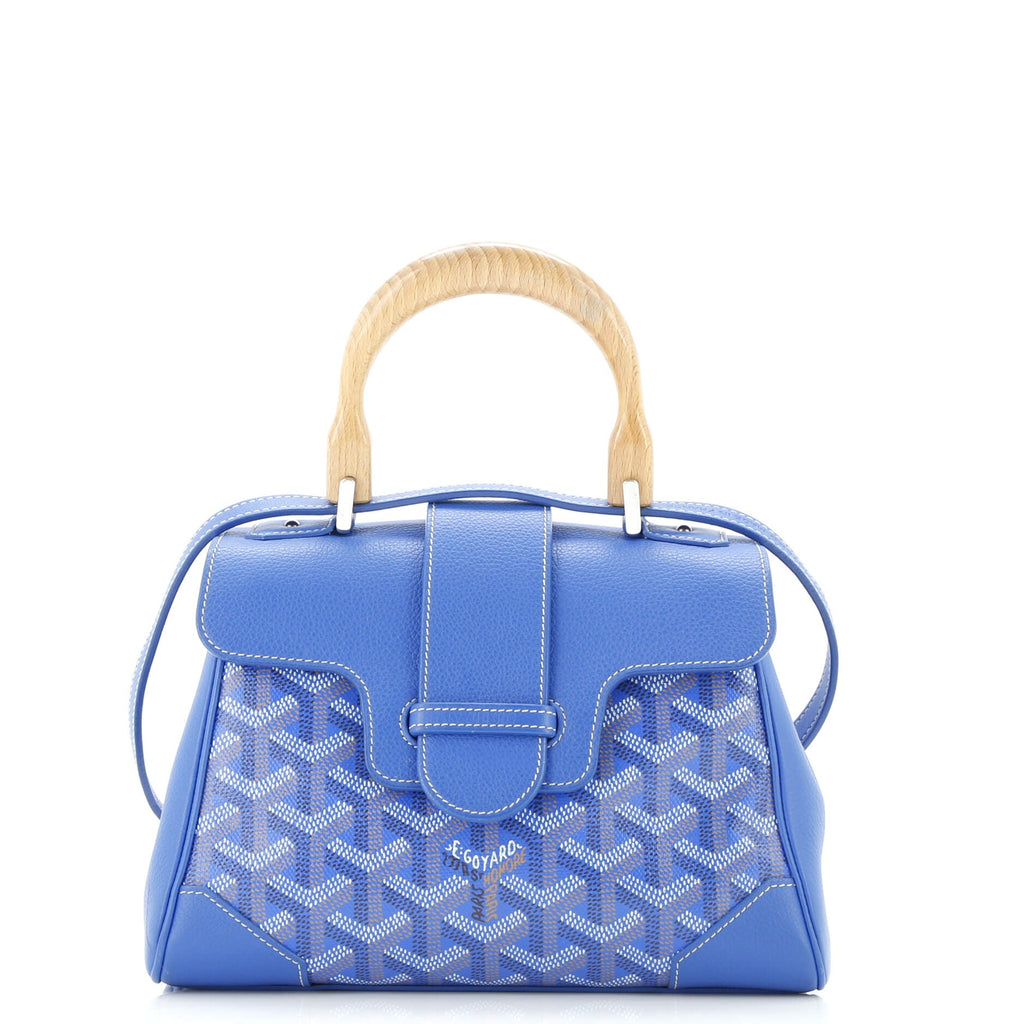 Saigon Top Handle Bag Coated Canvas with Leather Mini