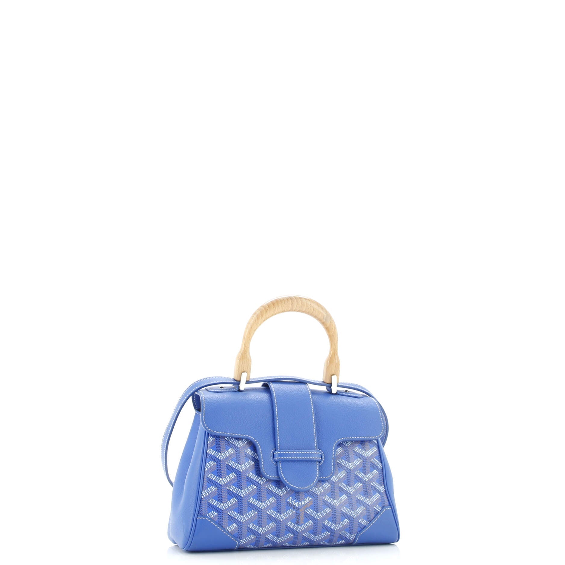 Saigon Top Handle Bag Coated Canvas with Leather Mini