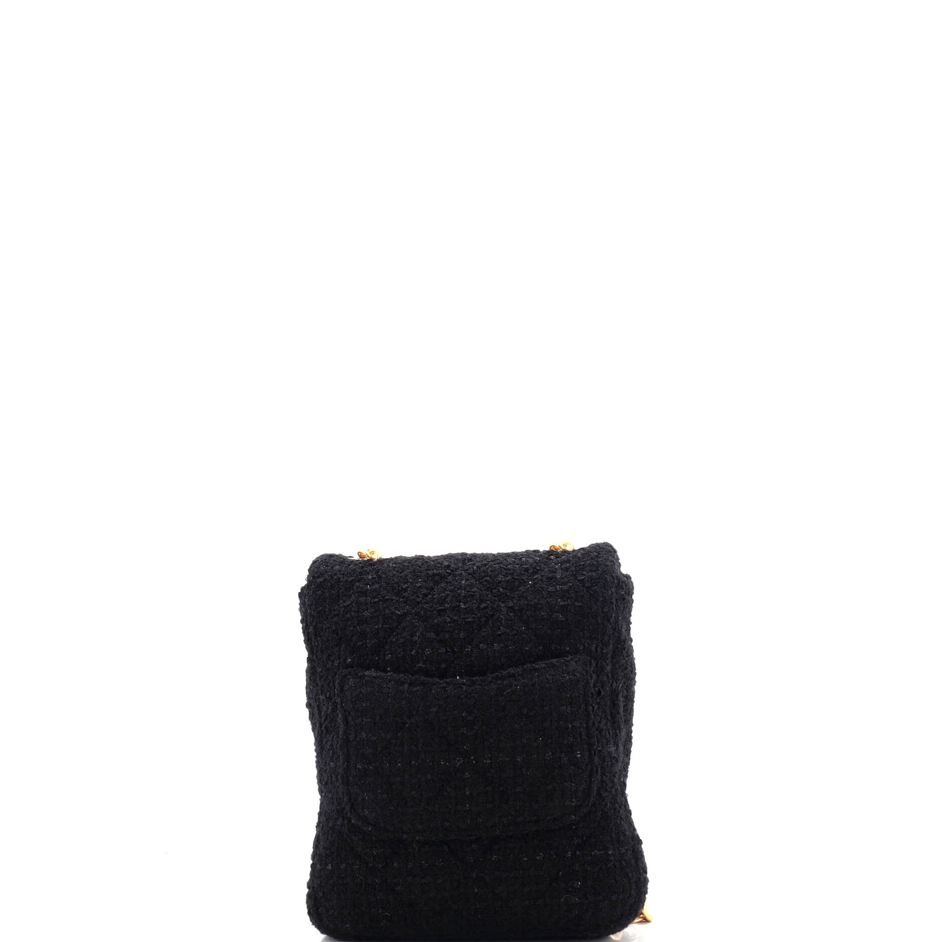 North South CC Bijoux Chain Flap Quilted Tweed Mini
