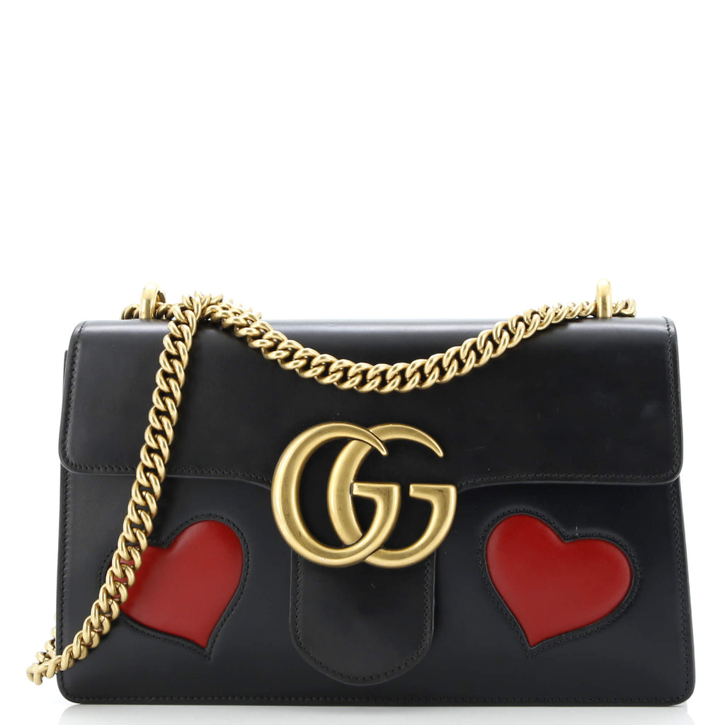 Marmont Chain Shoulder Bag Patchwork Leather Medium