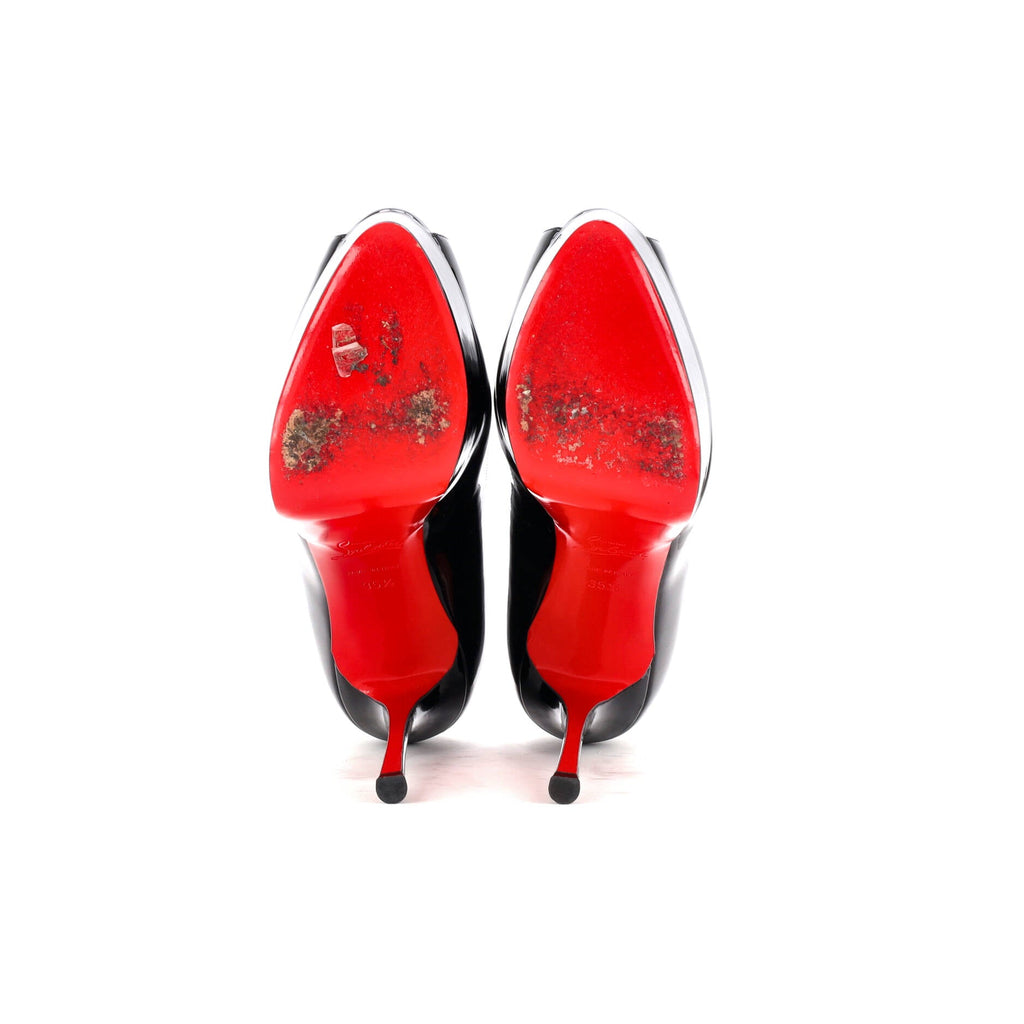 Women's Fetish Peep Pumps Patent 130