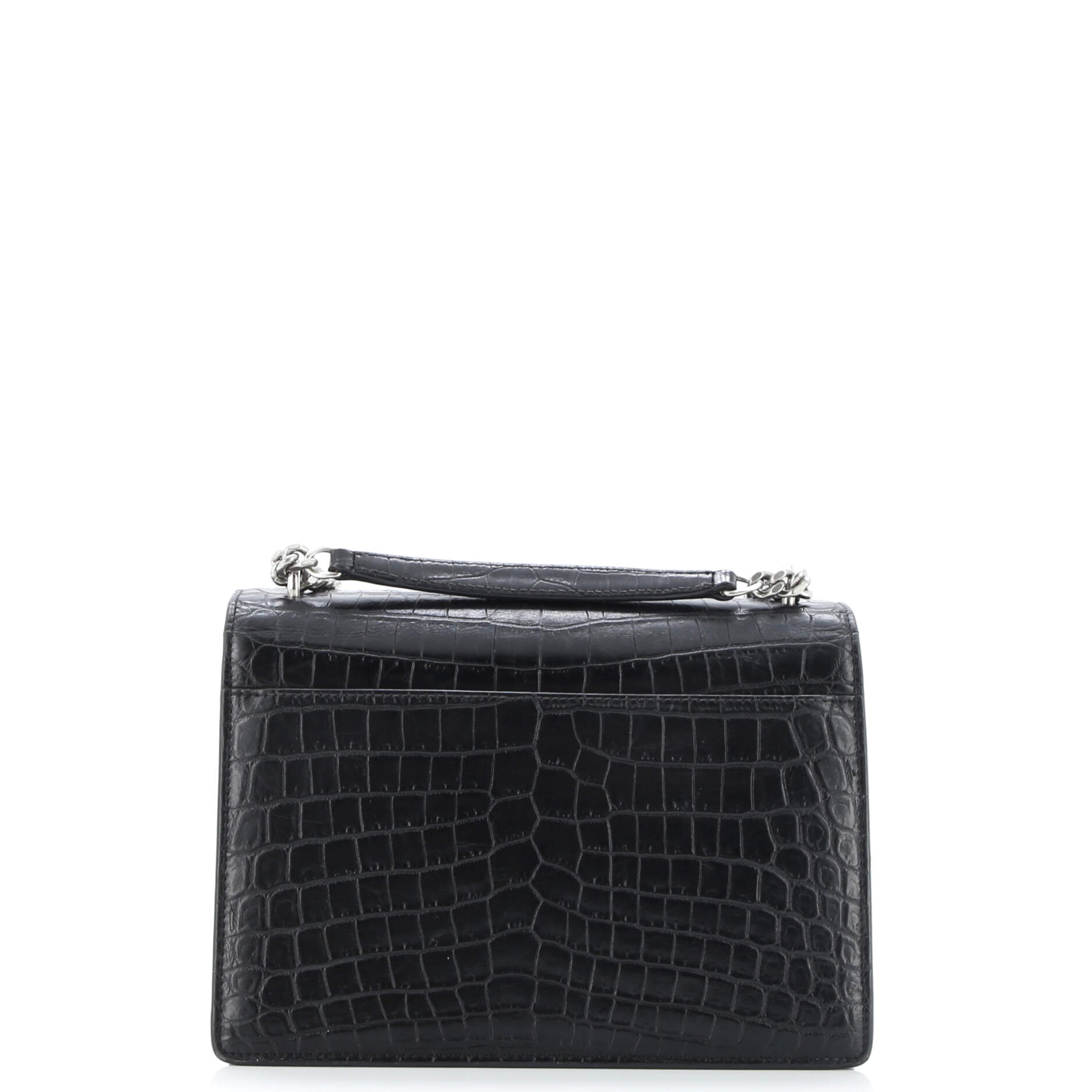 Sunset Crossbody Bag Crocodile Embossed Leather Medium