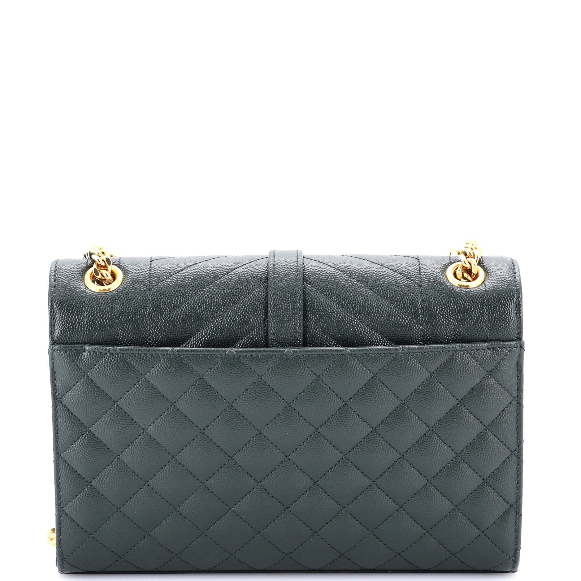 Classic Monogram Envelope Satchel Mixed Matelasse Leather Medium
