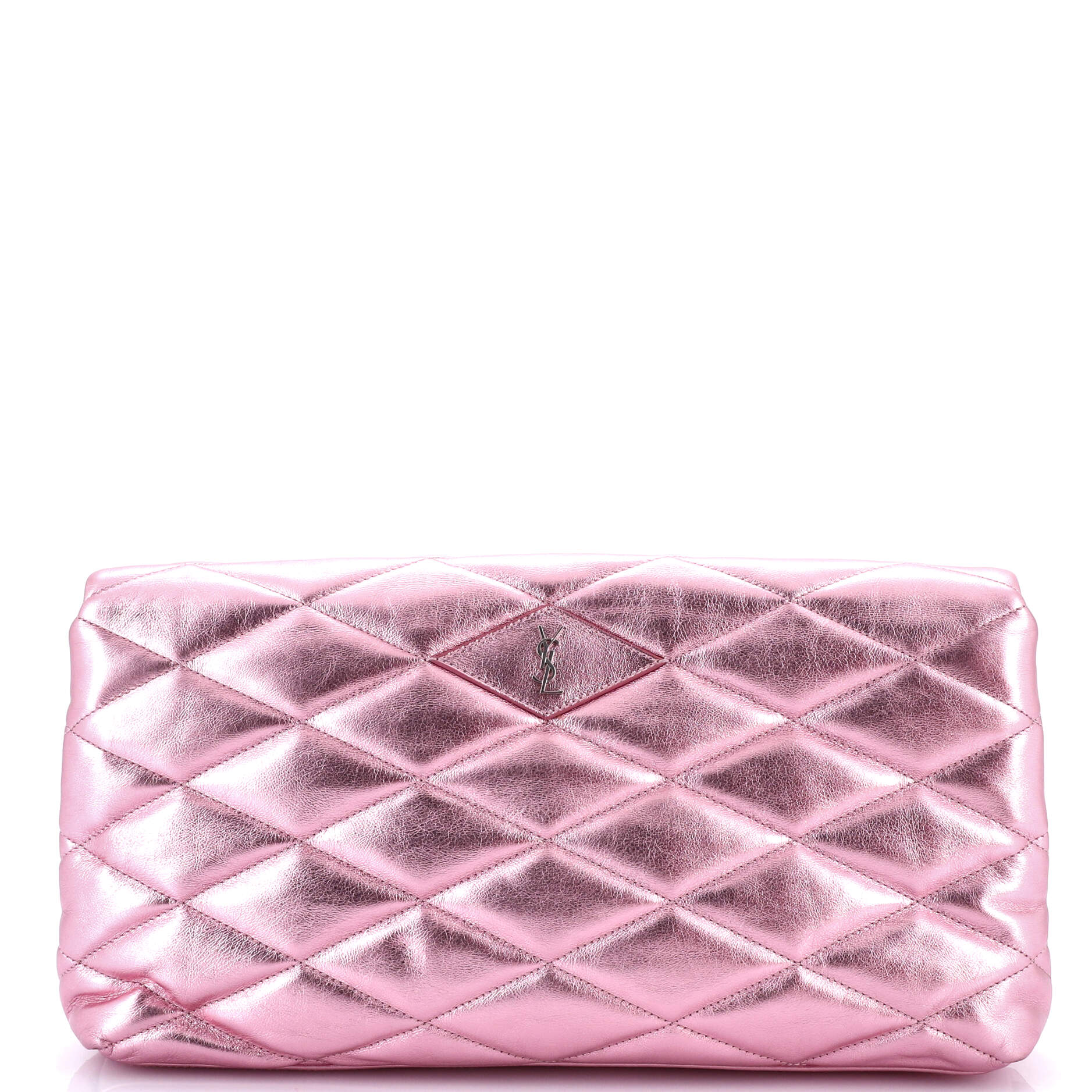 Sade Puffer Envelope Clutch Quilted Leather Large