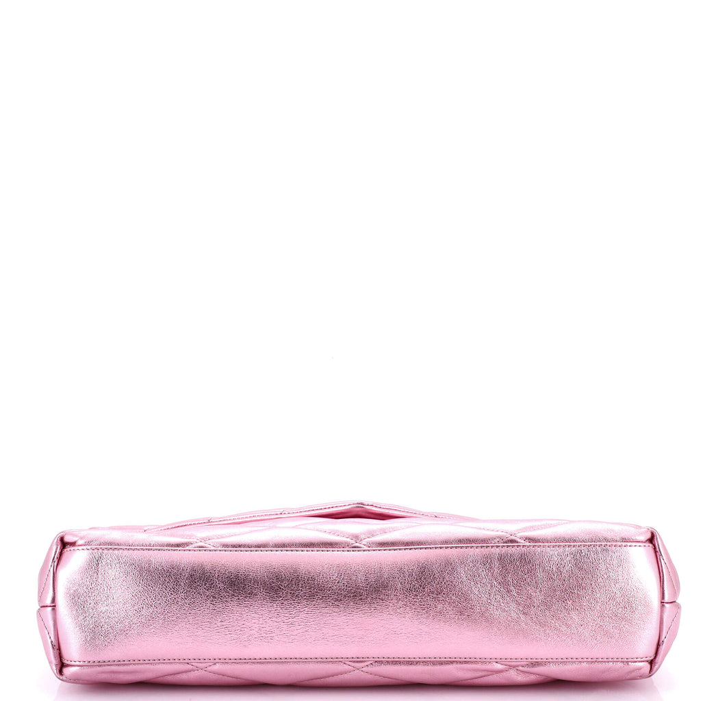 Sade Puffer Envelope Clutch Quilted Leather Large